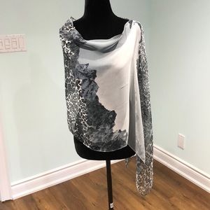 Soft and silky over the head shawl
